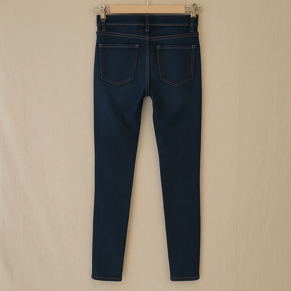 STS Blue High Rise Ankle Skinny Jeans 27L Dark Wash Fall Winter Quiet Luxury - Picture 6 of 10